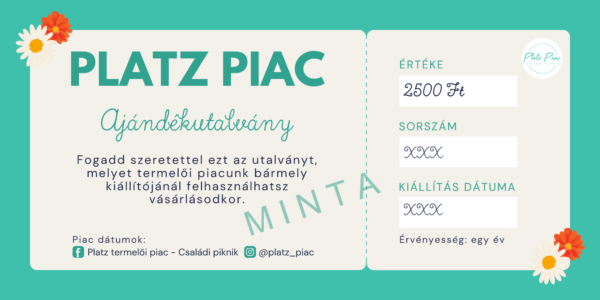 Platz piac vásárlási utalvány