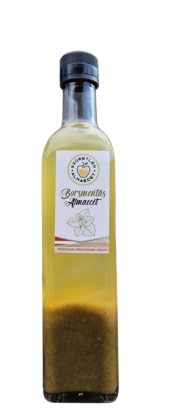 Borsmentás szűretlen almaecet (500 ml)