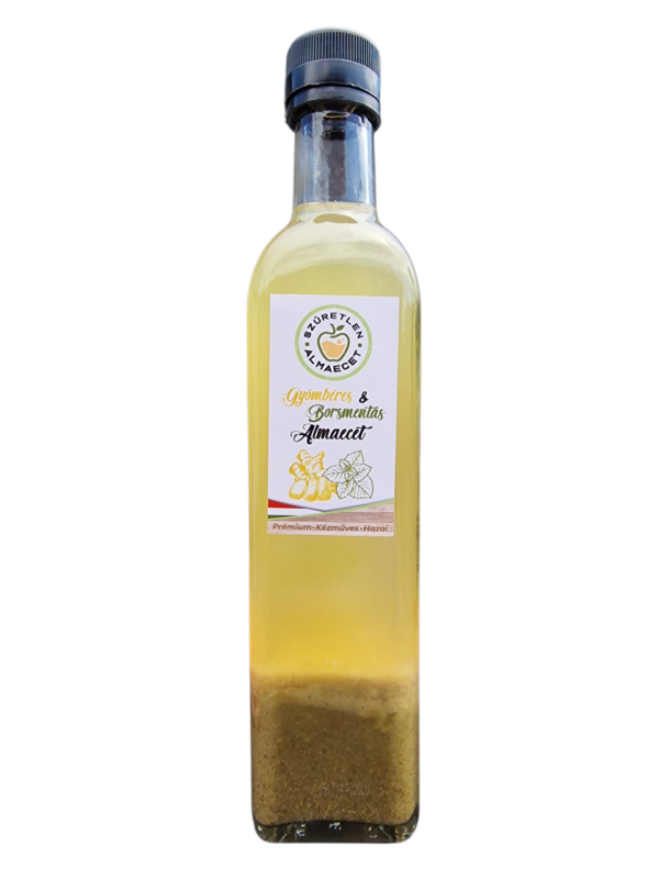 Gyömbér-borsmentás szűretlen almaecet (500 ml)